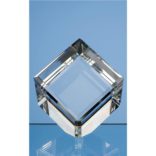 8cm Optic Bevel Edged Cube