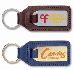 Leather Key Fob - Printed or Enamelled