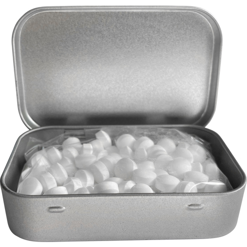 Large Flat Hinged Tin with Dextrose Mints