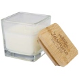Ambra Square Glass Candle with Bamboo Lid 8