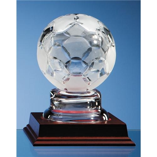 10cm Lead Crystal Football