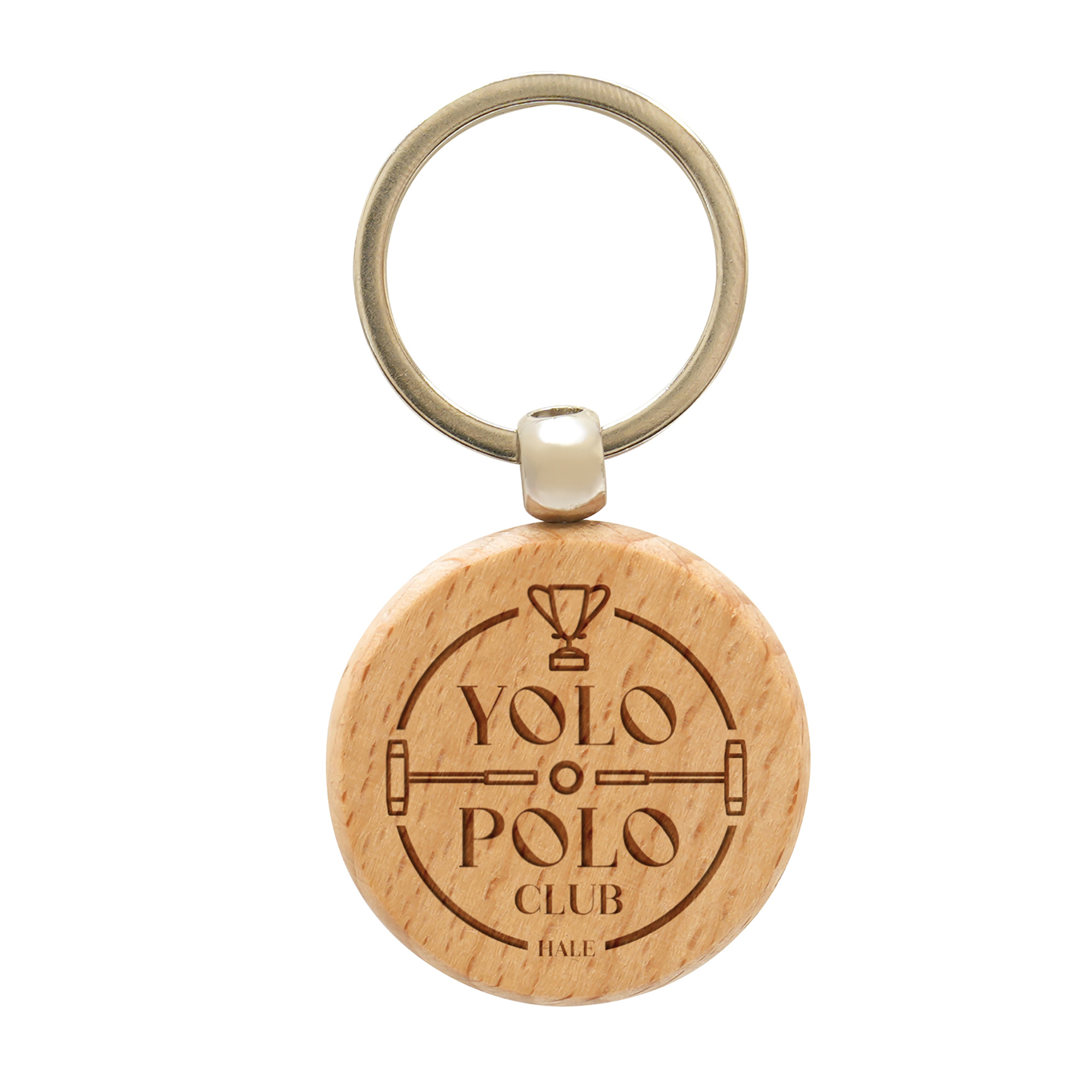 Wooden Circle/Rectangle Keyring