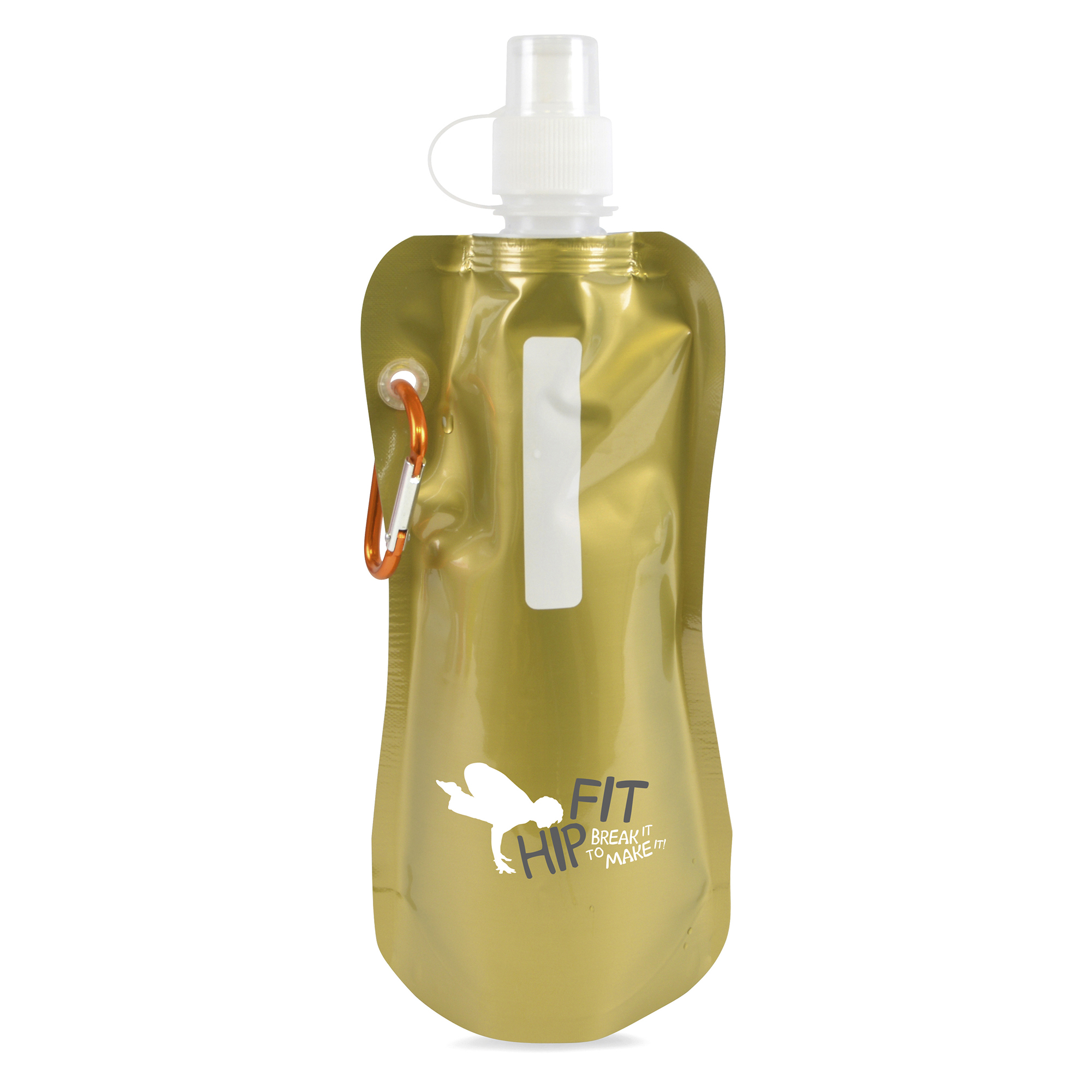 Fold Up 400ml Metallic Bottle