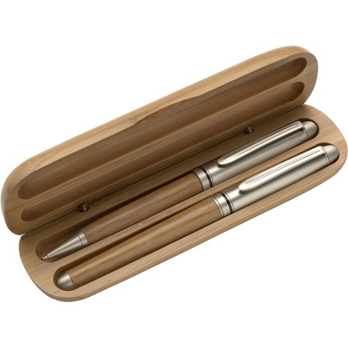 Bamboo Ballpen and Rollerpen