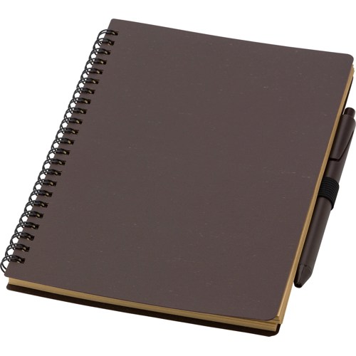 Coffee Fibre Notebook with Pen (Approx. A5)