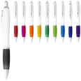 Nash Ballpoint Pen with White Barrel and Coloured Grip 5