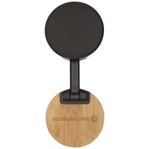 Alcor Recycled Plastic Foldeable Magnetic Phone Stand with Bamboo Details