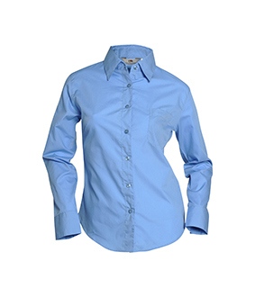 Ladies Poplin Shirt Long Sleeved