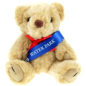 12.5 cm Honey Jointed Bear with Sash