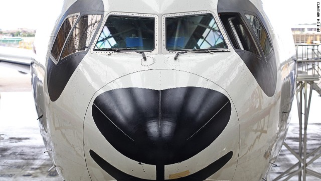 British Air's Celebratory Panda Bear Plane