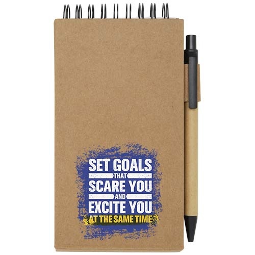 Flipper Sticky Notepad with Ballpoint Pen (Black Ink)