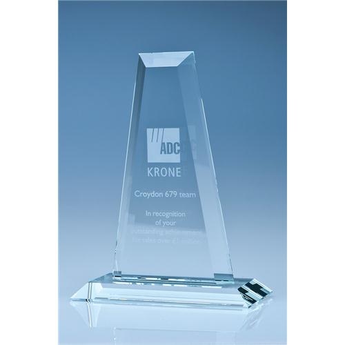 33cm Crystal Edge Clear Tower Award