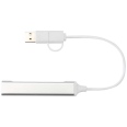 Alkaid 4-port Recycled Aluminium USB-A and Type-C Hub with Dual Input 4