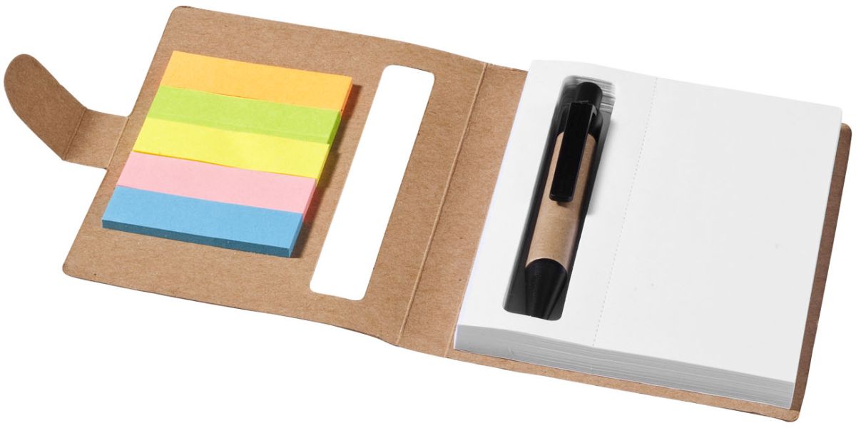 Reveal Coloured Sticky Notes Booklet With Pen UK Corporate Gifts