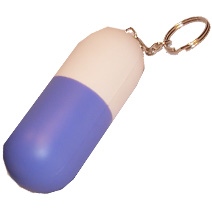 Pharmaceutical Pill Shaped Keyring Stress Toy