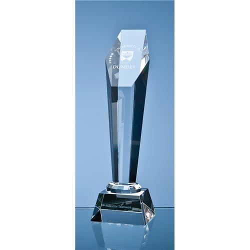 28cm Optical Crystal Hexagon Column Award