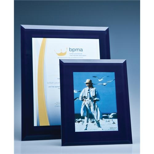 Navy Glass Frame For A4 Photo or Certificate H or V