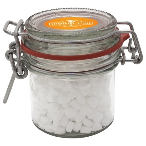 125ml/290gr Glass Jar Filled with Extra Strong Mints