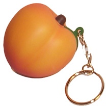 Peach Stress Toy Keyring