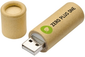 Natural Round Box USB Flash Drive