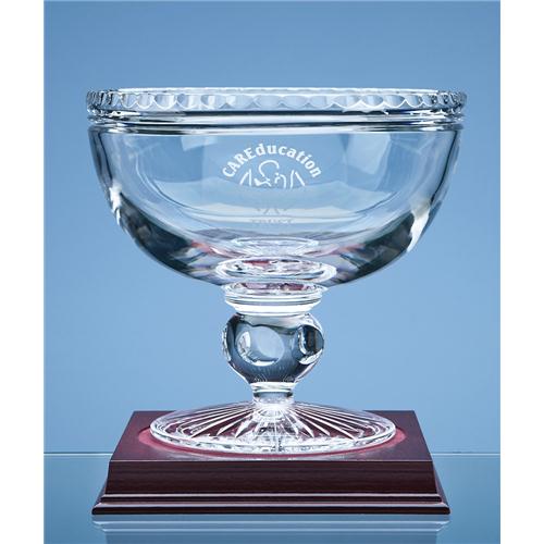 20cm Lead Crystal Venetian Footed Bowl