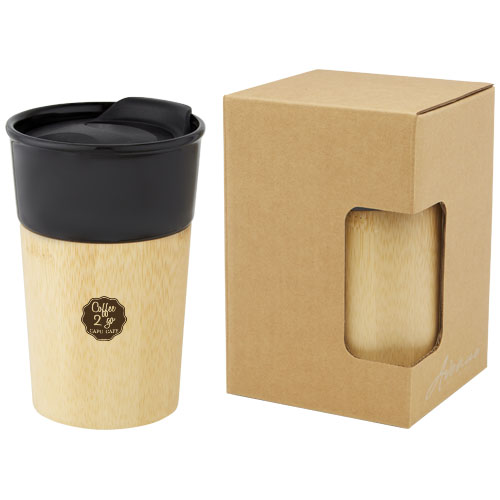 Pereira 320 ml Porcelain Mug with Bamboo Outer Wall