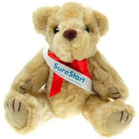 20 cm Honey Jointed Bear with Sash