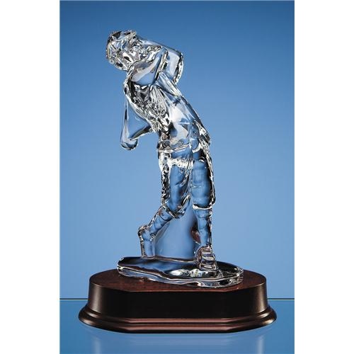 16.5cm Waterford Crystal Male Golfer