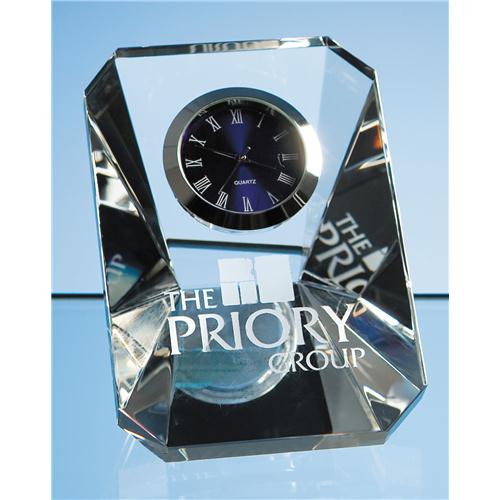 7cm Optical Crystal Wedge Clock