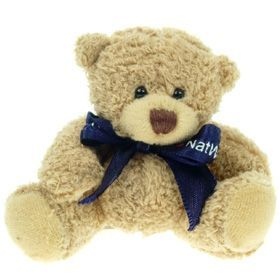 8 cm Tubby Beanie Bear with Bow