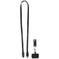 Franz Recycled Plastic Smartphone Lanyard with Built-in Data Sync and 65W Fast Charge 5-in-1 Cable 5