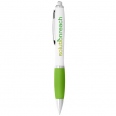 Nash Ballpoint Pen with White Barrel and Coloured Grip 3