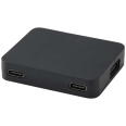 Gaia 4-port USB Hub with USB-A and Type-C Output and Dual Input - Made from Recycled Plastic 1