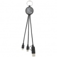 Tecta 6-in-1 Recycled Plastic/Bamboo Charging Cable with Keyring 5