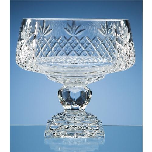 24cm Lead Crystal Square Footed Comport