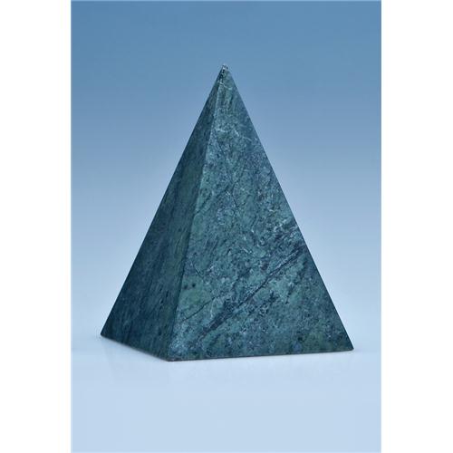 12.5cm Green Marble 4 Sided Pyramif Award