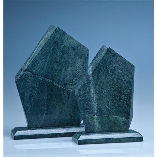 20cm Green Marble Facetted Ice Peak Award