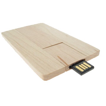 Wooden Credit Card USB Flash Drive
