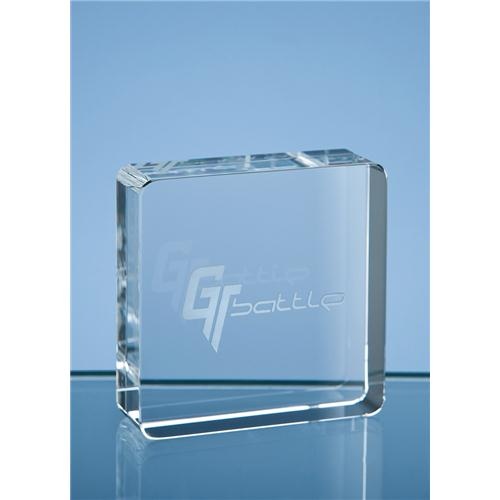 6cm Optical Crystal Square Paperweight