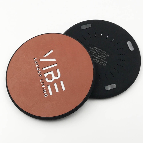 15W Wireless Charging Pad with Leather