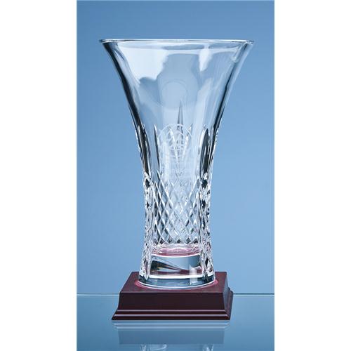 25cm Mayfair Lead Crystal Flared Vase
