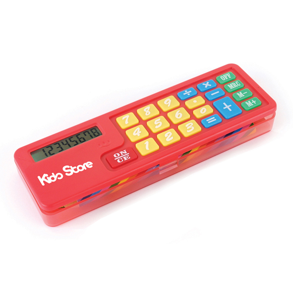 pencil case with calculator