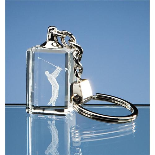 3D Driving Golfer Optic Keyring