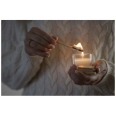 Ambra Square Glass Candle with Bamboo Lid 6