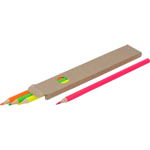 Coloured Highlighter Pencil Set (4pc)