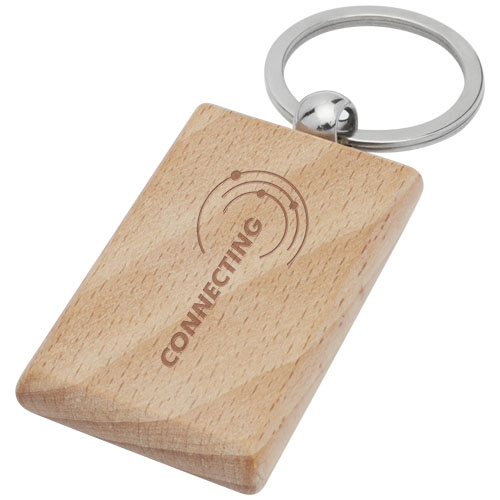Gian Beech Wood Rectangular Keychain