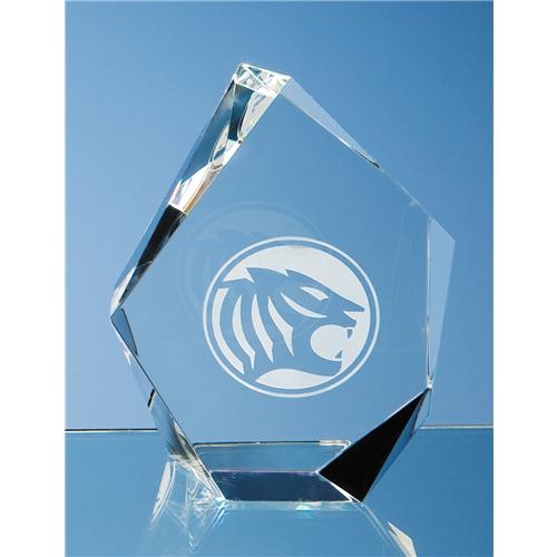 13cm Optical Crystal Facet Iceberg Award