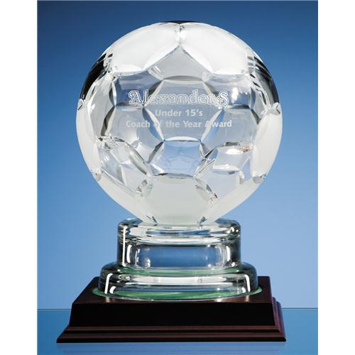 15cm Lead Crystal Football