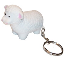 Sheep Shaped Keyring Stress Toy