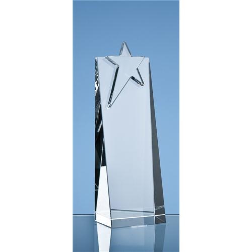 24cm Optical Crystal Star Rectangle Award